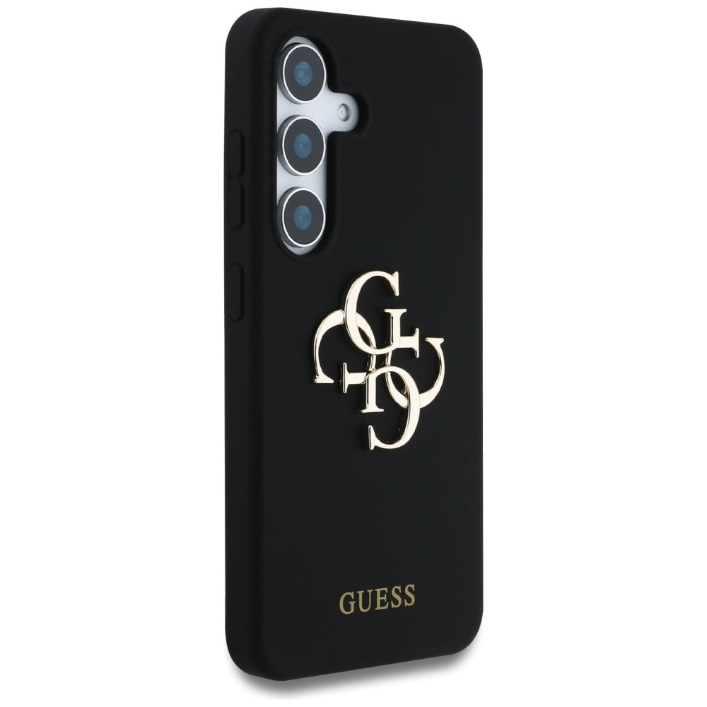 Husa de protectie Guess Silicone 4G Big Metal Logo (GUHCS25SS4SMDK) compatibil cu Samsung Galaxy S25, Negru
