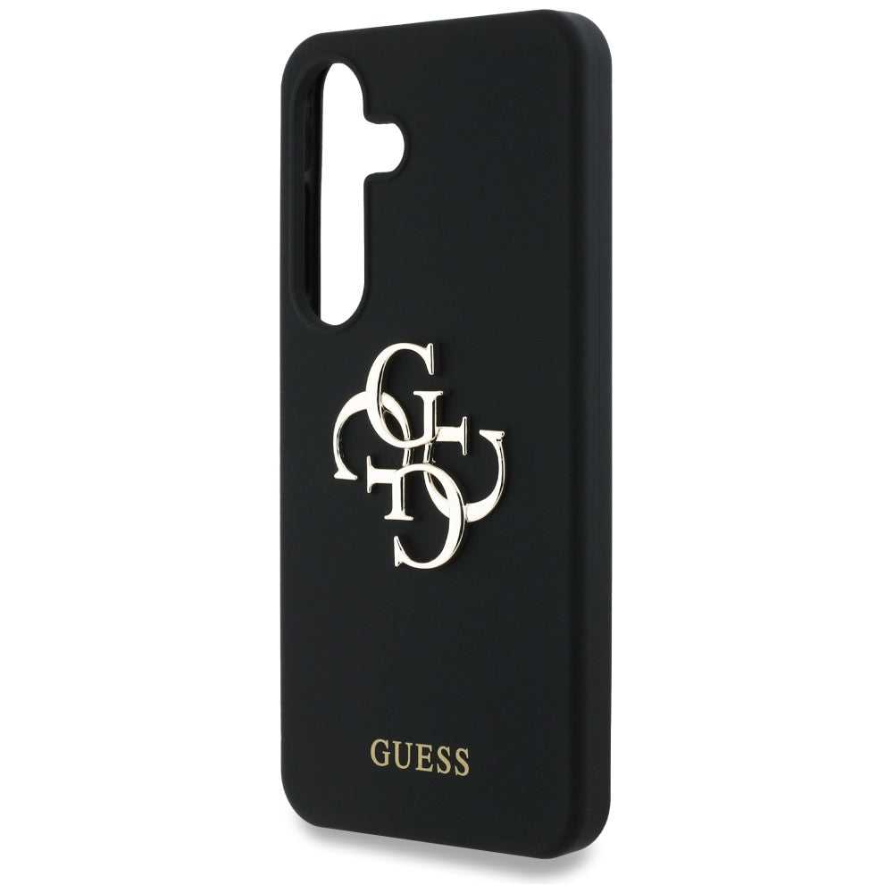 Husa de protectie Guess Silicone 4G Big Metal Logo (GUHCS25SS4SMDK) compatibil cu Samsung Galaxy S25, Negru