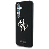Husa de protectie Guess Silicone 4G Big Metal Logo (GUHCS25SS4SMDK) compatibil cu Samsung Galaxy S25, Negru