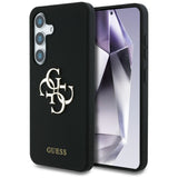 Husa de protectie Guess Silicone 4G Big Metal Logo (GUHCS25SS4SMDK) compatibil cu Samsung Galaxy S25, Negru