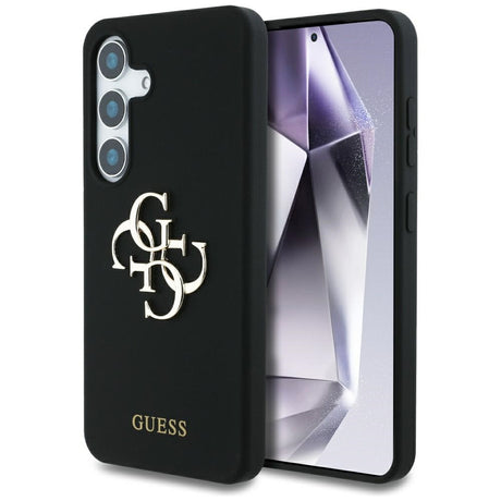 Husa de protectie Guess Silicone 4G Big Metal Logo (GUHCS25SS4SMDK) compatibil cu Samsung Galaxy S25, Negru