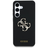 Husa de protectie Guess Silicone 4G Big Metal Logo (GUHCS25SS4SMDK) compatibil cu Samsung Galaxy S25, Negru