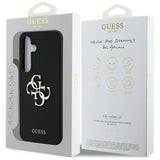 Husa de protectie Guess Silicone 4G Big Metal Logo (GUHCS25SS4SMDK) compatibil cu Samsung Galaxy S25, Negru