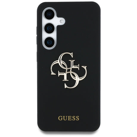 Husa de protectie Guess Silicone 4G Big Metal Logo (GUHCS25LS4SMDK) compatibil cu Samsung Galaxy S25 Ultra, Negru