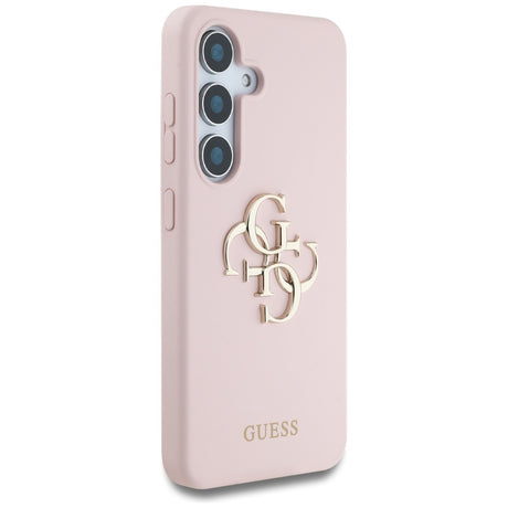 Husa de protectie Guess Silicone 4G Big Metal Logo (GUHCS25SS4SMDP) compatibil cu Samsung Galaxy S25, Roz