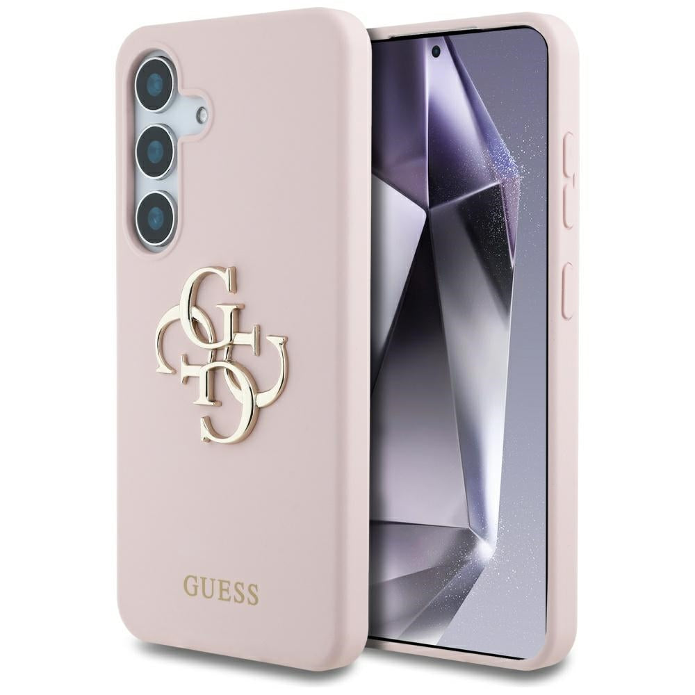 Husa de protectie Guess Silicone 4G Big Metal Logo (GUHCS25SS4SMDP) compatibil cu Samsung Galaxy S25, Roz