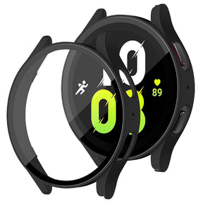 Folie de protectie smartwatch Techsuit Defense360 Pro + Screen Protector compatibil cu Samsung Galaxy Watch4 / 5 (40mm), Negru