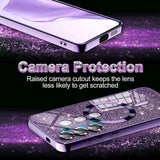 Husa de protectie Techsuit Luxury Glitter MagSafe compatibil cu Samsung Galaxy A55 5G, Verde deschis