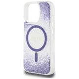 Husa de protectie Guess Resin Bottom Glitter MagSafe (GUHMP16LRGRGEU) compatibil cu iPhone 16 Pro, Mov
