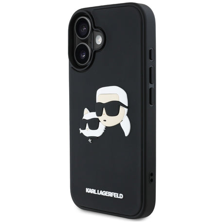 Husă Karl Lagerfeld 3D Design neagră pentru iPhone 16