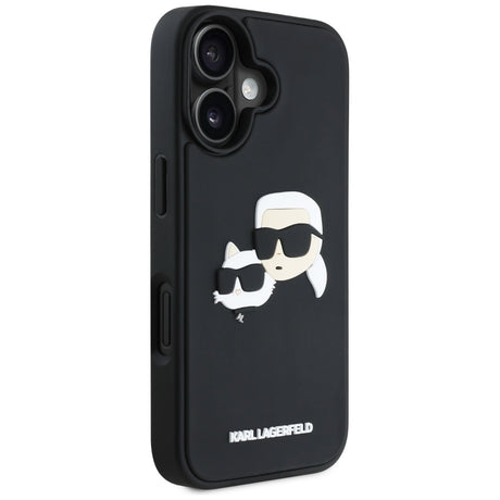 Husă Karl Lagerfeld 3D Design neagră pentru iPhone 16