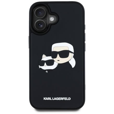 Husă Karl Lagerfeld 3D Design neagră pentru iPhone 16