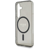 Husa de protectie Guess IML Glitter Circle MagSafe (GUHMS25SHFGEREK) compatibil cu Samsung Galaxy S25, Negru