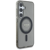 Husa de protectie Guess IML Rhinestones MagSafe (GUHMS25SPFTDTEK) compatibil cu Samsung Galaxy S25, Negru