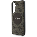 Husa de protectie Guess 4G Circle Classic Logo MagSafe (GUHMS25MP4PGRSGW) compatibil cu Samsung Galaxy S25 Plus, Maro