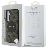 Husa de protectie Guess 4G Circle Classic Logo MagSafe (GUHMS25MP4PGRSGW) compatibil cu Samsung Galaxy S25 Plus, Maro