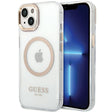 Husa de protectie Guess Metal Outline MagSafe (GUHMP15MHTRMD) compatibil cu iPhone 15 Plus, Auriu
