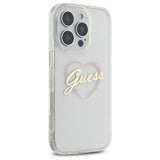 Husa de protectie Guess Hardcase IML Heart (GUHCP16XHCHGSPT) compatibil cu iPhone 16 Pro Max, Transparent