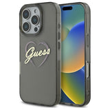 Husa de protectie Guess Hardcase IML Heart (GUHCP16XHCHGSPK) compatibil cu iPhone 16 Pro Max, Negru