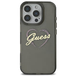 Husa de protectie Guess Hardcase IML Heart (GUHCP16LHCHGSPK) compatibil cu iPhone 16 Pro, Negru