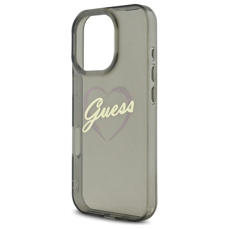 Husa de protectie Guess Hardcase IML Heart (GUHCP16LHCHGSPK) compatibil cu iPhone 16 Pro, Negru
