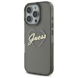 Husa de protectie Guess Hardcase IML Heart (GUHCP16LHCHGSPK) compatibil cu iPhone 16 Pro, Negru