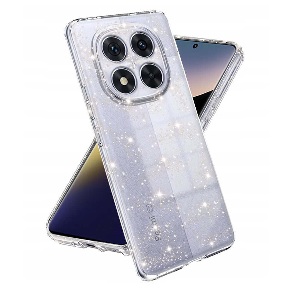 Husa de protectie Techsuit SparkleSkin Series compatibil cu Xiaomi Redmi Note 14 Pro 5G / Poco X7, Transparent