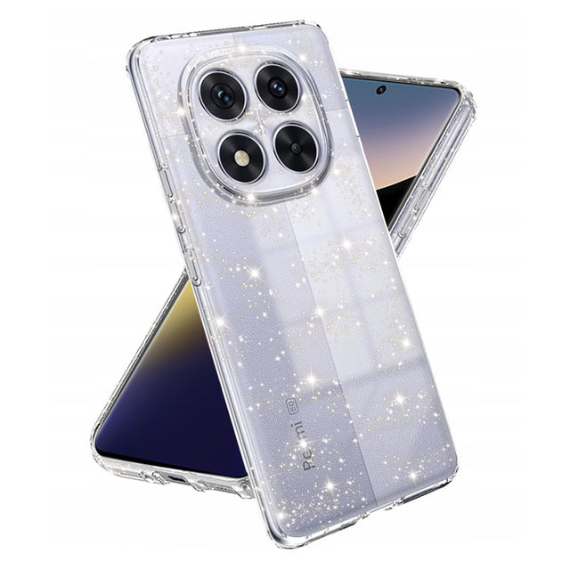 Husa de protectie Techsuit SparkleSkin Series compatibil cu Xiaomi Redmi Note 14 Pro 5G / Poco X7, Transparent