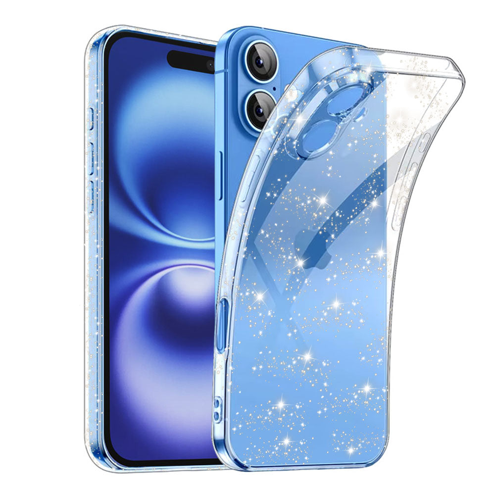 Husa de protectie Techsuit SparkleSkin Series compatibil cu iPhone 16 Plus, Transparent