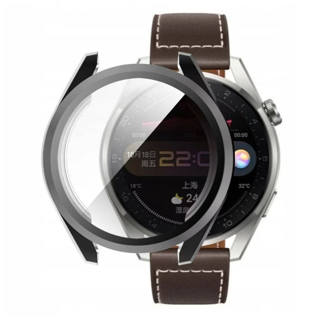 Folie de protectie smartwatch Techsuit Defense360 Pro + Screen Protector compatibil cu Huawei Watch 3 Pro, Negru