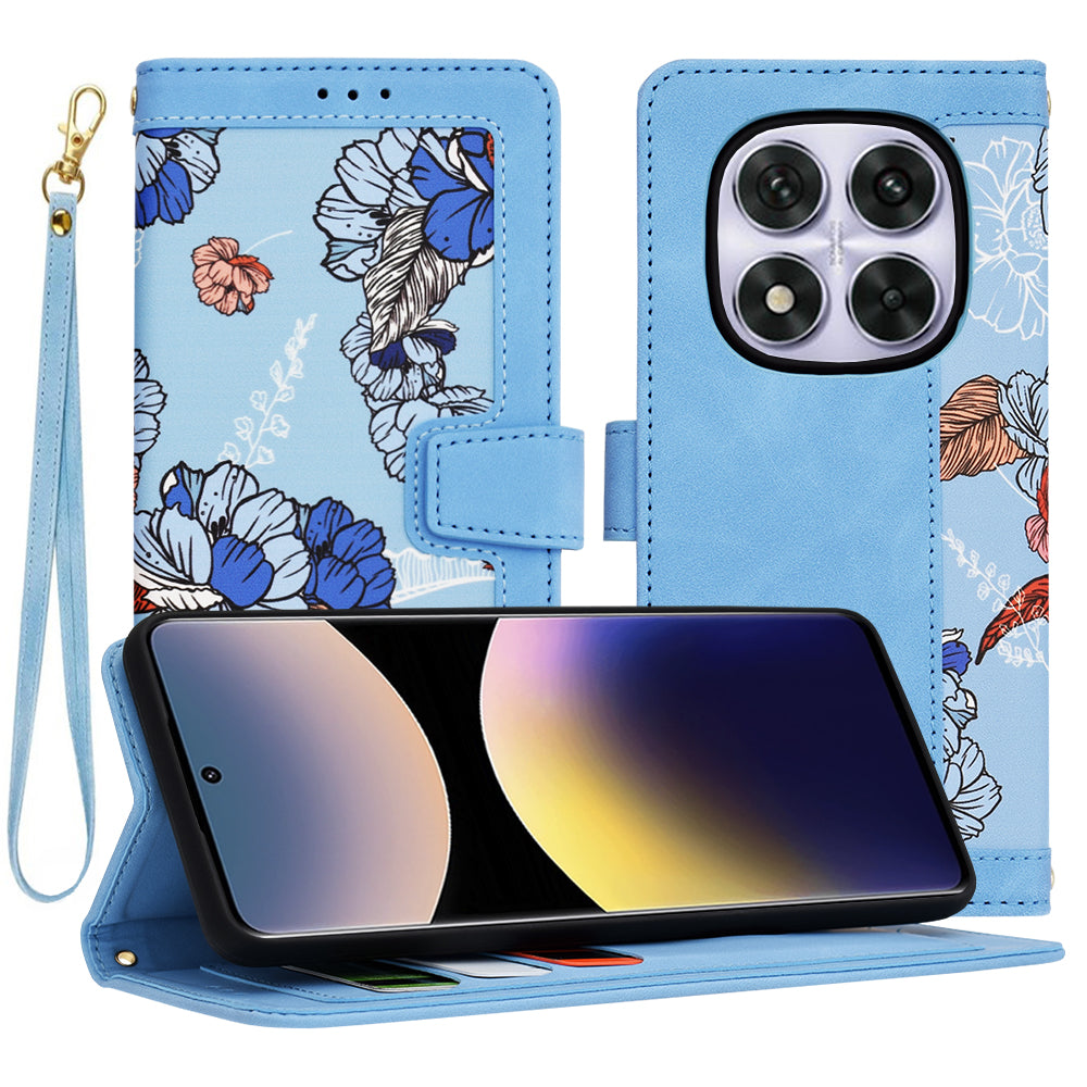 Husa de protectie Techsuit FlipCraft compatibil cu Xiaomi Redmi Note 14 Pro 5G / Poco X7, Vibrant Blue