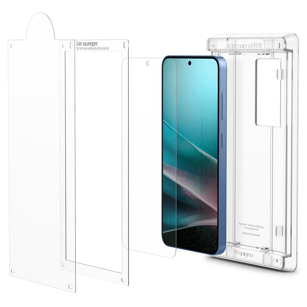 Folie de protectie Spigen Elite Shield EZ Fit HD (AFL09091) compatibil cu Samsung Galaxy S25, Transparent