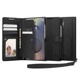 Husa de protectie Spigen Wallet S (ACS09124) compatibil cu Samsung Galaxy S25 Ultra, Negru