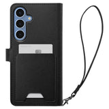 Husa de protectie Spigen Wallet S (ACS09125) compatibil cu Samsung Galaxy S25 Plus, Negru