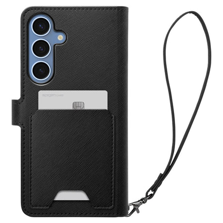 Husa de protectie Spigen Wallet S (ACS09125) compatibil cu Samsung Galaxy S25 Plus, Negru