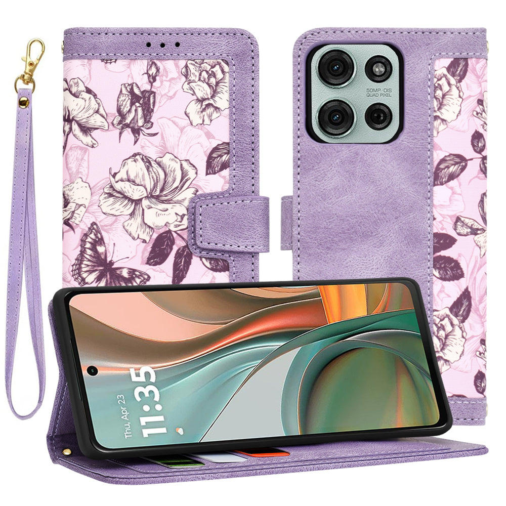 Husa de protectie Techsuit FlipCraft compatibil cu Motorola Moto G75, Mysterious Purple