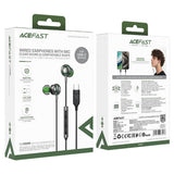 Casti Acefast Wired earphones (L5), Type-C, In-ear, with Microphone, 1.2m, Negru