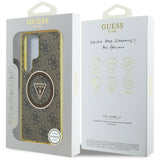 Husa de protectie Guess IML Metal Glitter 4G Circle Triangle MagSafe (GUHMS25LHG4PRTGW) compatibil cu Samsung Galaxy S25 Ultra, Maro
