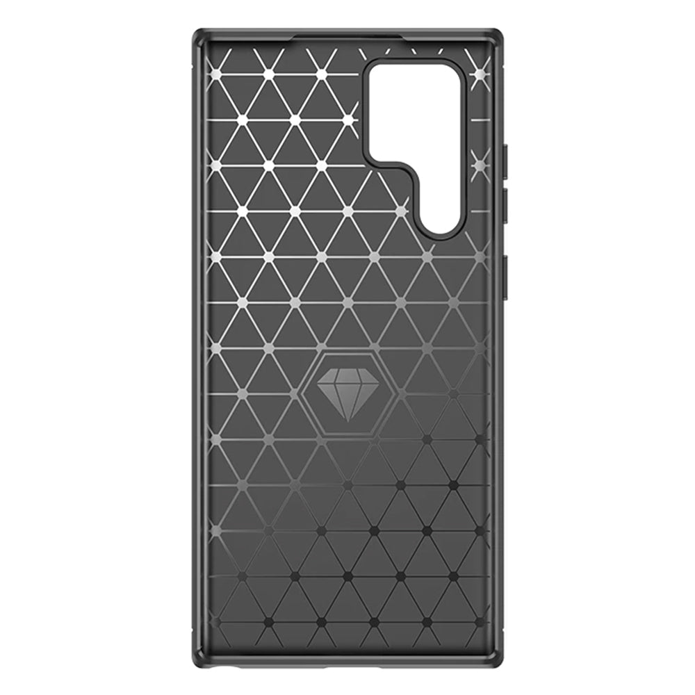 Husa de protectie Techsuit Carbon Silicone compatibil cu Samsung Galaxy S23 Ultra, Negru