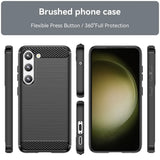 Husa de protectie Techsuit Carbon Silicone compatibil cu Samsung Galaxy S23 Plus, Negru