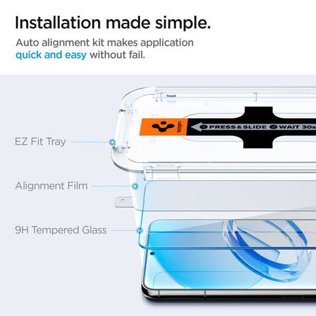 Spigen Glas.tR EZ-FIT átlátszó védőfólia Samsung Galaxy S23 készülékhez