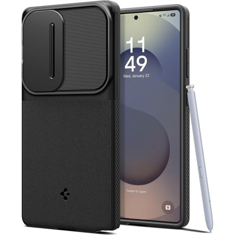 Husa de protectie Spigen Optik Armor (ACS08969) compatibil cu Samsung Galaxy S25 Ultra, Negru