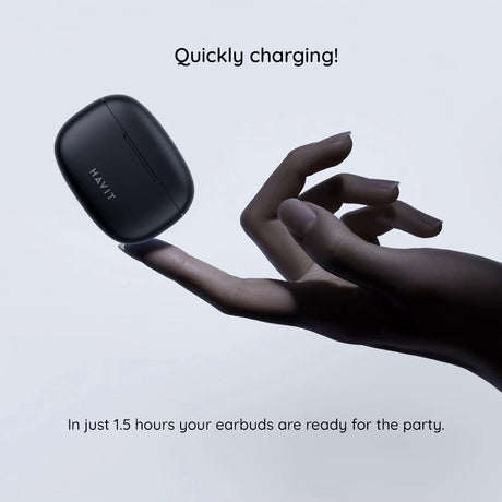 Casti Havit (TW967 Pro), with Microphone, Bluetooth 5.3, True Wireless Stereo, Type-C, 300mAh, Negru