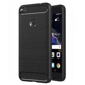 Husa de protectie Techsuit Carbon Silicone compatibil cu Huawei P9 Lite 2017 / P8 Lite 2017, Negru