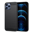 Husa de protectie Techsuit Carbon Silicone compatibil cu iPhone 12 Pro Max, Negru