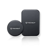 Suport Techsuit (set de 2) Metal Plate (MP02), with PU Leather Cover, Negru