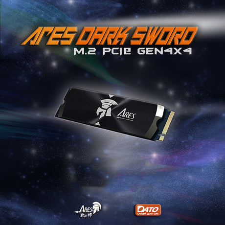 Stocare Dato Internal Solid State Drive SSD Ares Dark Sword (ARSDSK-8TB), PCIe Gen4x4, 8TB, Up to 7200MB/s, Notebook, PS5, Negru