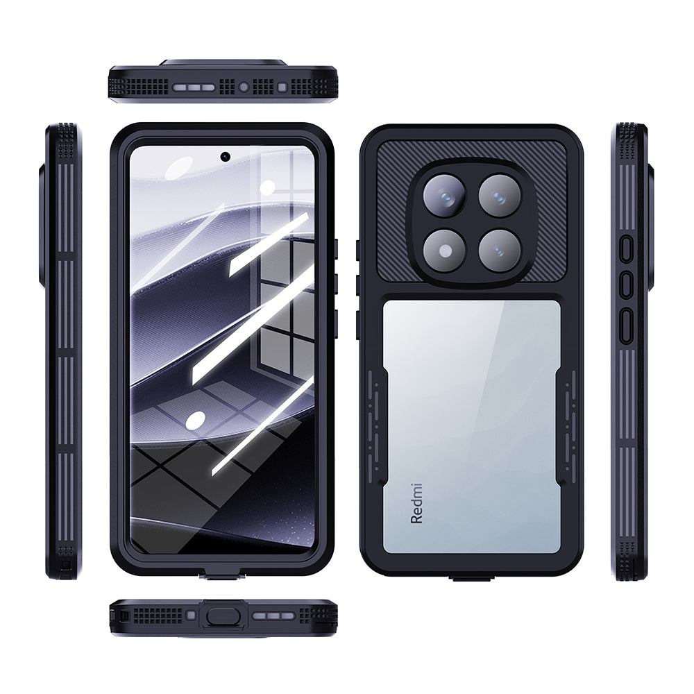 Husa de protectie ShellBox Waterproof IP68 compatibil cu Xiaomi Redmi Note 14 Pro 5G / Poco X7, Negru