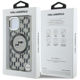 Husa de protectie Karl Lagerfeld IML MagSafe (KLHMP15SHMCKMHK) compatibil cu iPhone 15, Monogram Karl&Choupette Head