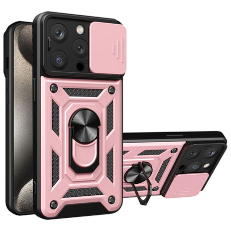 Husa de protectie Techsuit CamShield Series compatibil cu iPhone 15 Pro, Roz Auriu